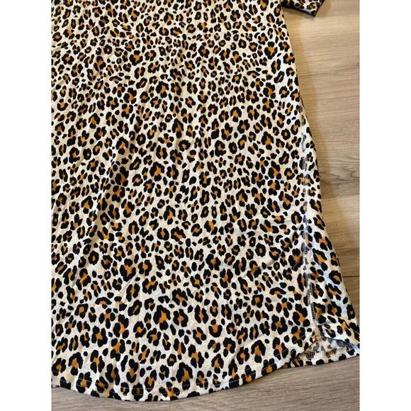 Jenni Intimates, women's animal/leopard print short sleeve night shirt sz medium - Picture 3 of 9